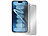 Somikon 4er-Set Schutzfolien aus gehärtetem Glas,iPhone 15 Pro Somikon Schutzfolien aus gehärtetem Glas mit Anti-Spy-Schutz für iPhone, inkl. Installations-Werkzeug