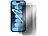 Somikon 2er-Set Schutzfolien aus gehärtetem Glas, kompatibel mit iPhone 16Plus Somikon Schutzfolien aus gehärtetem Glas mit Anti-Spy-Schutz für iPhone, inkl. Installations-Werkzeug