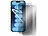 Somikon 4er-Set Schutzfolien aus gehärtetem Glas,iPhone 16 Pro Somikon Schutzfolien aus gehärtetem Glas mit Anti-Spy-Schutz für iPhone, inkl. Installations-Werkzeug