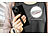 PEARL 2er-Set Universal-Finger-Handyhalterung, Silikon, schwarz+pink, 230 mm PEARL Universal-Finger-Handyhalterungen