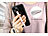 PEARL 2er-Set Universal-Finger-Handyhalterung, Silikon, schwarz+pink, 230 mm PEARL Universal-Finger-Handyhalterungen