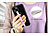 PEARL Universal-Finger-Handyhalterung aus Silikon, lila, 200 mm PEARL Universal-Finger-Handyhalterungen