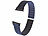 Callstel Armband für Apple Watch, 38/40/41 mm, schwarz/dunkelblau Callstel Magnetische Apple Watch-Armbänder aus Silikon, doppelseitig wendbar