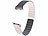 Callstel Armband für Apple Watch, 38/40/41 mm, beige/grau/silber Callstel Magnetische Apple Watch-Armbänder aus Silikon, doppelseitig wendbar