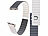 Callstel Armband für Apple Watch, 38/40/41 mm, beige/grau/silber Callstel Magnetische Apple Watch-Armbänder aus Silikon, doppelseitig wendbar