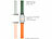 Callstel Armband für Apple Watch, 38/40/41 mm, orange/dunkelgrün/schwarz Callstel Magnetische Apple Watch-Armbänder aus Silikon, doppelseitig wendbar