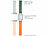 Callstel Armband für Apple Watch, 38/40/41 mm, orange/dunkelgrün/silber Callstel Magnetische Apple Watch-Armbänder aus Silikon, doppelseitig wendbar