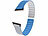 Callstel Armband für Apple Watch, 38/40/41 mm, blau/hellgrau/schwarz Callstel Magnetische Apple Watch-Armbänder aus Silikon, doppelseitig wendbar