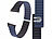 Callstel Armband für Apple Watch, 42/44/45/49mm, schwarz/dunkelblau Callstel Magnetische Apple Watch-Armbänder aus Silikon, doppelseitig wendbar