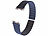 Callstel Armband für Apple Watch, 42/44/45/49mm, schwarz/dunkelblau/silber Callstel Magnetische Apple Watch-Armbänder aus Silikon, doppelseitig wendbar 