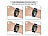 Callstel Armband für Apple Watch, 42/44/45/49mm, schwarz/dunkelblau/silber Callstel Magnetische Apple Watch-Armbänder aus Silikon, doppelseitig wendbar 