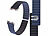 Callstel Armband für Apple Watch, 42/44/45/49mm, schwarz/dunkelblau/silber Callstel Magnetische Apple Watch-Armbänder aus Silikon, doppelseitig wendbar 