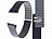 Callstel Armband für Apple Watch, 42/44/45/49 mm, schwarz/grau Callstel Magnetische Apple Watch-Armbänder aus Silikon, doppelseitig wendbar