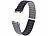 Callstel Armband für Apple Watch, 42/44/45/49 mm, schwarz/grau/silber Callstel Magnetische Apple Watch-Armbänder aus Silikon, doppelseitig wendbar