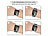 Callstel Armband für Apple Watch, 42/44/45/49 mm, beige/grau/schwarz Callstel Magnetische Apple Watch-Armbänder aus Silikon, doppelseitig wendbar 