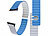 Callstel Armband für Apple Watch, 42/44/45/49mm, blau/hellgrau/schwarz Callstel Magnetische Apple Watch-Armbänder aus Silikon, doppelseitig wendbar
