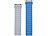 Callstel Armband für Apple Watch, 42/44/45/49mm, blau/hellgrau/silber Callstel Magnetische Apple Watch-Armbänder aus Silikon, doppelseitig wendbar