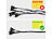 AGT 400er-Set UV-beständige Kabelbinder mit Sockel, schwarz AGT UV-beständige Kabelbinder und Halterungen-Sets