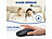 GeneralKeys 2er-Set Akku-Mini-Maus mit Bluetooth 5.2 & 2,4 GHz, weiß & schwarz GeneralKeys Geräuscharme Mini-Mäuse mit Bluetooth und USB-Empfänger