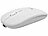 GeneralKeys 2er-Set Flache Akku-Mini-Maus mit Bluetooth 5.2 & 2,4 GHz, weiß GeneralKeys Geräuscharme Mini-Mäuse mit Bluetooth und USB-Empfänger