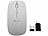 GeneralKeys 2er-Set Akku-Mini-Maus mit Bluetooth 5.2 & 2,4 GHz, weiß & schwarz GeneralKeys Geräuscharme Mini-Mäuse mit Bluetooth und USB-Empfänger