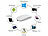 GeneralKeys 2er-Set Akku-Mini-Maus mit Bluetooth 5.2 & 2,4 GHz, weiß & schwarz GeneralKeys Geräuscharme Mini-Mäuse mit Bluetooth und USB-Empfänger