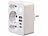 revolt 2er-Set 8-in-1 Mehrfach-Steckdosen-Adapter, USB-Ladeports, 15 Watt revolt Mehrfach-Steckdosen-Adapter mit USB-Ports und Nachtlicht