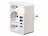 revolt 2er-Set 8-in-1 Mehrfach-Steckdosen-Adapter, USB-Ladeports, 15 Watt revolt Mehrfach-Steckdosen-Adapter mit USB-Ports und Nachtlicht