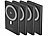 revolt 4er-Set flache Powerbanks, 5.000 mAh, 20 W PD, Qi- & MagSafe-komp. revolt Ultraflache Powerbanks, Qi- und MagSafe-kompatibel, USB-C mit Power Delivery