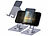 PEARL 2er-Set Verstellbarer Tablet- und Smartphone-Arm, 3 Achsen PEARL Faltbare Tablet Ständer für Tablets/Handys, 3 Achsen höhenverstellbar