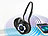 Callstel Stereo-Headset mit Bluetooth & Nackenbügel, klappbar Callstel On-Ear-Headsets mit Bluetooth