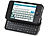 Callstel Keyboard-Case für iPhone 4: Cover mit ausziehbarer Tastatur Callstel iPhone-Tastaturen mit Bluetooth