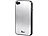 Xcase Schutzcover mit Alu-Blende für iPhone 4/4s, silber Xcase Schutzhüllen für iPhones 4/4s