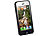 Xcase Schutzhülle mit Echtholz-Rückseite für iPhone 5, 5s, SE, Walnuss-Look Xcase Schutzhüllen für iPhones 5/5s/SE