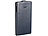 Case für Handy: Xcase Stilvolle Klapp-Schutztasche für Samsung Galaxy S4 mini, schwarz