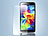 Somikon Displayschutz für Samsung Galaxy S5 gehärtetes Echtglas, 9H Somikon Echtglas Displayschutz für Samsung