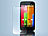 Somikon Displayschutz für Motorola Moto G aus gehärtetem Echtglas, 9H Somikon Echtglas Displayschutz