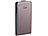 Hülle für Samsung: Xcase Stilvolle Klapp-Schutztasche für Samsung Galaxy S4 mini, braun