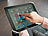 Callstel 2in1-Tablet-Halterung mit Handschlaufe & Ständer für Tablets 7 - 11,9" Callstel Universal Tablet- & iPad-Handhalterungen