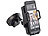 Callstel Kfz-Smartphone-Halter mit Induktions-Ladefunktion, 2 A, Qi-kompatibel Callstel Qi-kompatible KFZ-Ladegeräte