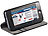 Carlo Milano Echtleder-Schutztasche mit Standfunktion für iPhone 5, 5s, SE, schwarz Carlo Milano Schutzhüllen für iPhones 5/5s/SE