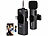Callstel 2er-Set Mini-Funkmikrofone für USB-C-Geräte, 2,4 GHz, 10 m Callstel 2,4-GHz-Funkmikrofon-Sets mit Empfänger für USB-C-Anschluss