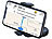 Lescars Kfz-Saugnapf-Smartphone-Halterung für Frontscheibe & Armaturenbrett Lescars iPhone-, Smartphone- & Handy-Halterungen fürs Kfz-Armaturenbrett