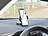 Lescars Kfz-Saugnapf-Smartphone-Halterung für Frontscheibe & Armaturenbrett Lescars iPhone-, Smartphone- & Saugnapf-Halterungen für Kfz-Armaturenbretter