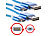 Callstel 2er-Set Lade-/Datenkabel Micro-USB mit beidseitigen Steckern, 100 cm Callstel