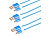 Callstel Lade-/Datenkabel Micro-USB mit beidseitigen Steckern, 1m, 3er-Set Callstel Micro-USB-Kabel, verdrehsicher