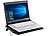 Callstel Ultraleiser Laptop-Kühler bis 43,8 cm (17"), 2 Lüfter, LED, 15 dB Callstel Notebook-Kühler