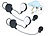 Callstel 2er-Set Intercom-Stereo-Headsets für Motorrad-Helm, Bluetooth, 10 m Callstel Intercom-Headsets mit Bluetooth, für Motorradhelme