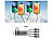 Callstel 2er-Set 8in1-Lade- & Datenkabel USB-C/A zu C/Micro-USB/Lightning, 30cm Callstel