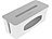 Callstel Kabelbox groß, 40x15,5x16,5 cm, Ladesteckplatz im Deckel, weiß/grau Callstel Kabelboxen mit Ladesteckplätze für Mobilgeräte